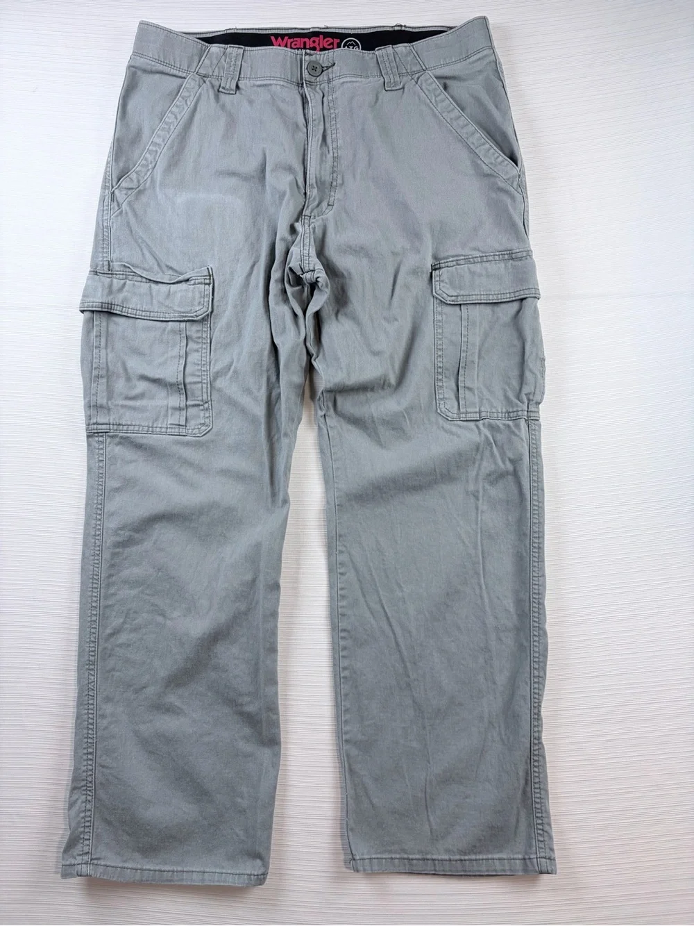 Wrangler Light Gray Cargo Pants with Utility Pockets